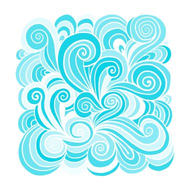 Soyut elle çizilmiş süsleme, tasarım için arka plan