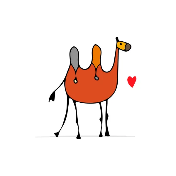 Camel, boceto para tu diseño — Archivo Imágenes Vectoriales