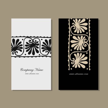 Kartvizit tasarım, etnik çiçek süsleme