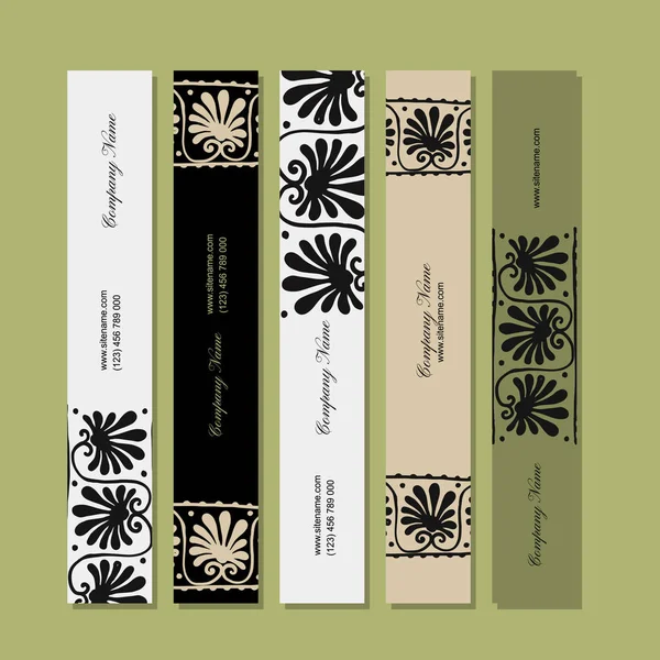 Banner Design, ethnische florale Ornamente — Stockvektor