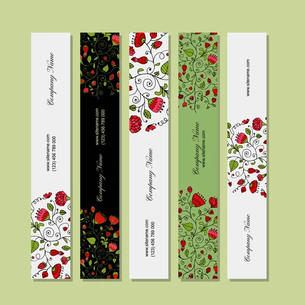 Banners design, blommig bakgrund — Stock vektor