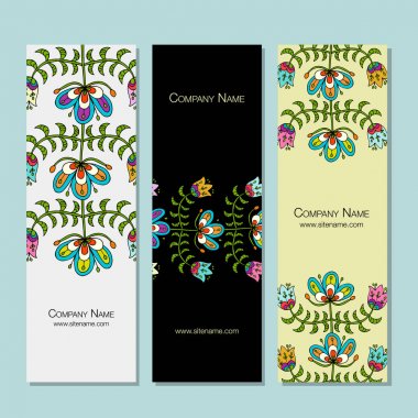 Afiş tasarımı, halk tarzı çiçek arka plan