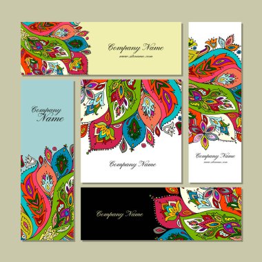 Kartvizit tasarım, çiçek arka plan