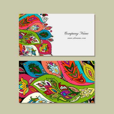 Kartvizit tasarım, çiçek arka plan