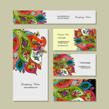 Kartvizit tasarım, çiçek arka plan