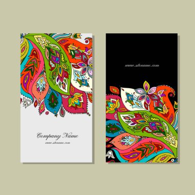 Kartvizit tasarım, çiçek arka plan