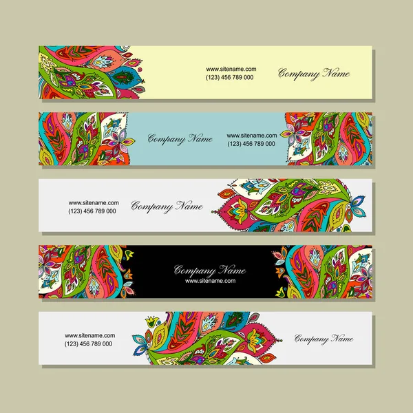 Banners design, fundo floral — Vetor de Stock