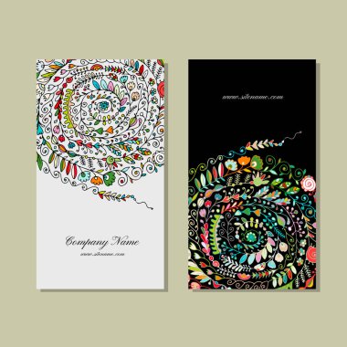 Kartvizit tasarım, çiçek arka plan