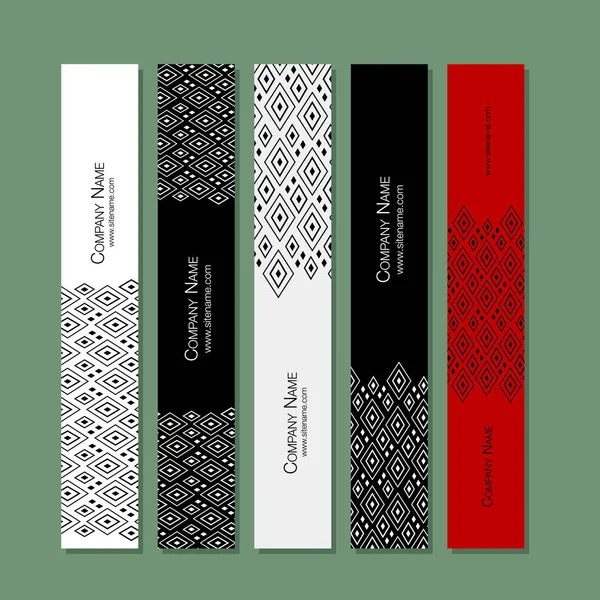 Banner-Set, abstraktes geometrisches Design — Stockvektor