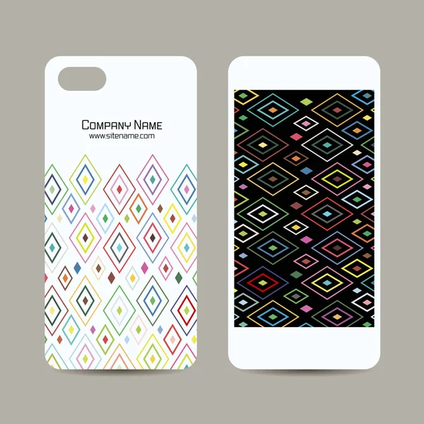 Дизайн обложки мобильного телефона, абстрактный геометрический узор — стоковый вектор