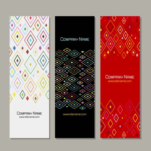 Conjunto de banners, diseño geométrico abstracto — Vector de stock