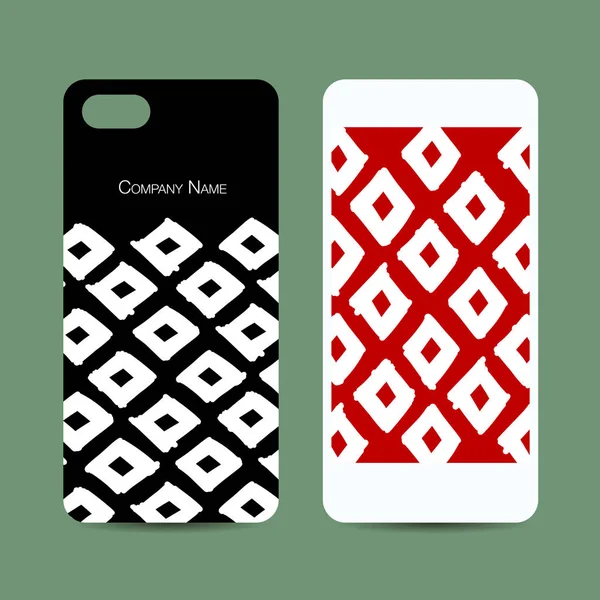 Mobile phone design, geometric fabric pattern — Stock Vector