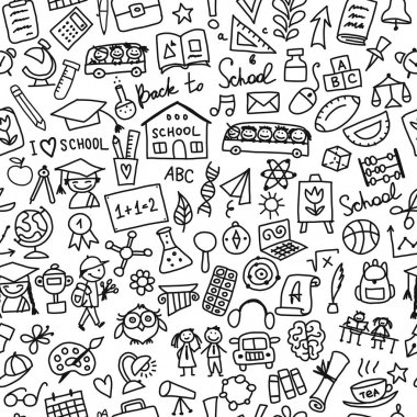 Okul hazırlıkları, tasarımınız için seamless modeli