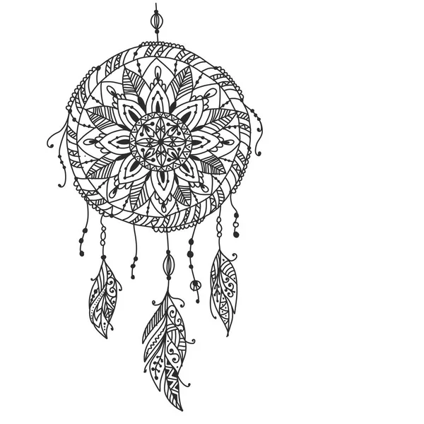 Dreamcatcher, croquis pour votre design — Image vectorielle