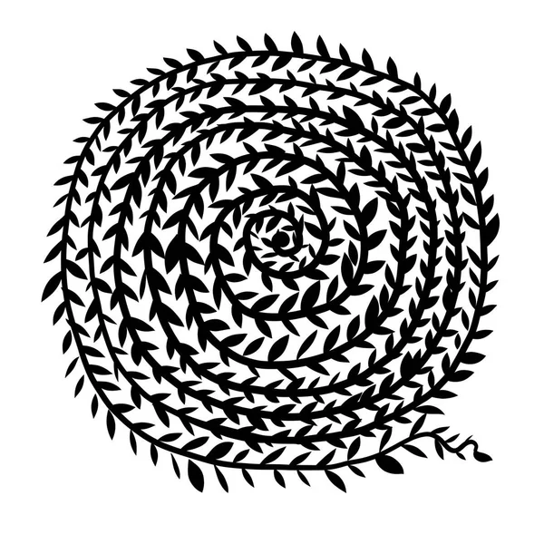 Adorno en espiral, boceto dibujado a mano para su diseño — Archivo Imágenes Vectoriales