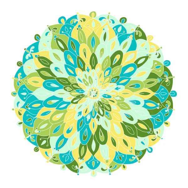 Mandala ornament, colorful pattern for your design — Stock Vector