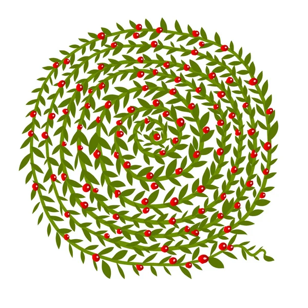 Liść ornament spirali, ręcznie rysowane szkic do projektowania — Wektor stockowy