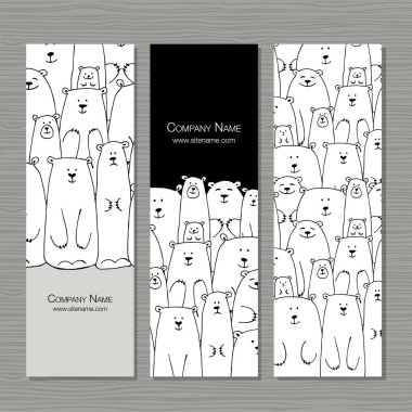 Tebrik kartları tasarımı, kutup aile ayılar