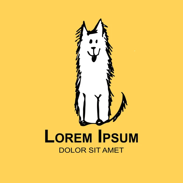 Köpek logo tasarım için — Stok Vektör