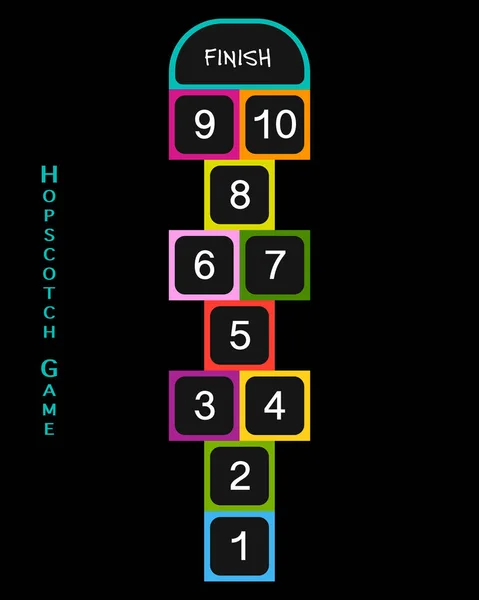 Hopscotch juego para su diseño — Archivo Imágenes Vectoriales