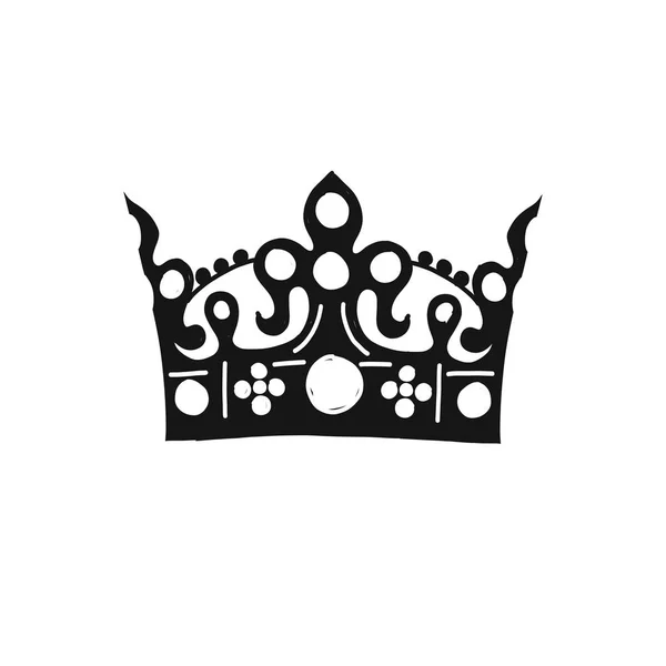 Crown, sketch for your design — Stock Vector