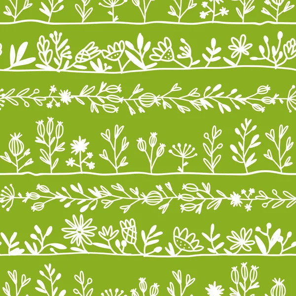 Herbes, motif sans couture pour votre conception — Image vectorielle