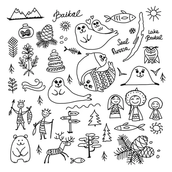 Küme, Baykal, Rusya seyahat. Tasarımınız için kroki