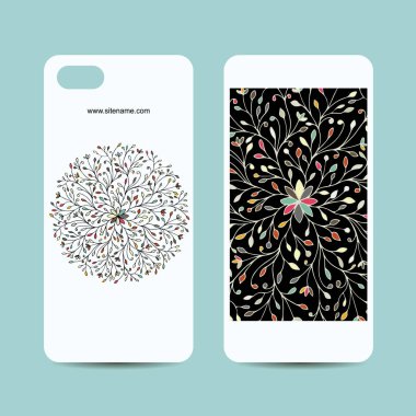 Cep telefonu kapak tasarımı, çiçek mandala