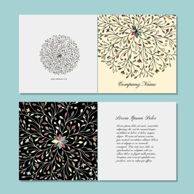 Tebrik kartı tasarımı, çiçek mandala