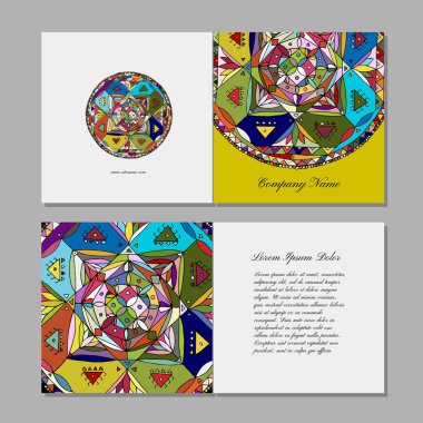 Tebrik kartı tasarımı, etnik mandala