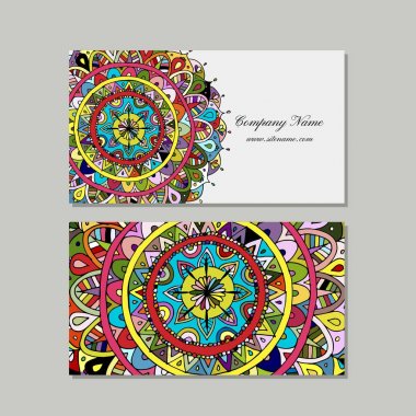 Kartvizit tasarımı, çiçek mandala