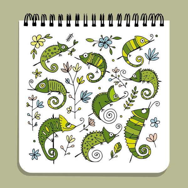 Notebook design, hameleon set