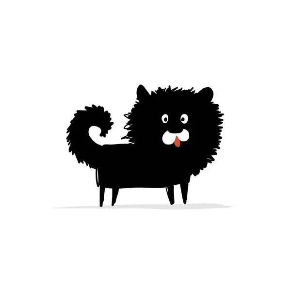 Divertido perro, boceto para su diseño — Vector de stock