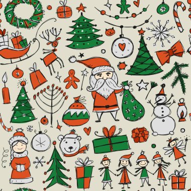 Noel set, tasarımınız için sorunsuz pettern