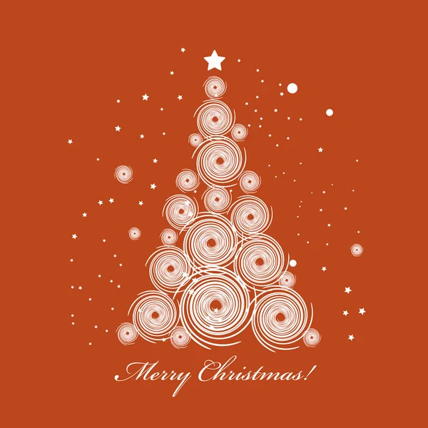 Christmas tree for your design — Stock Vector