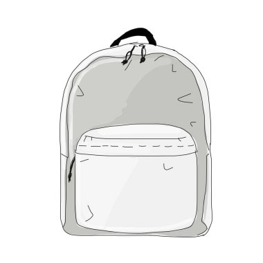 Sırt çantası mockup, tasarımınız için kroki