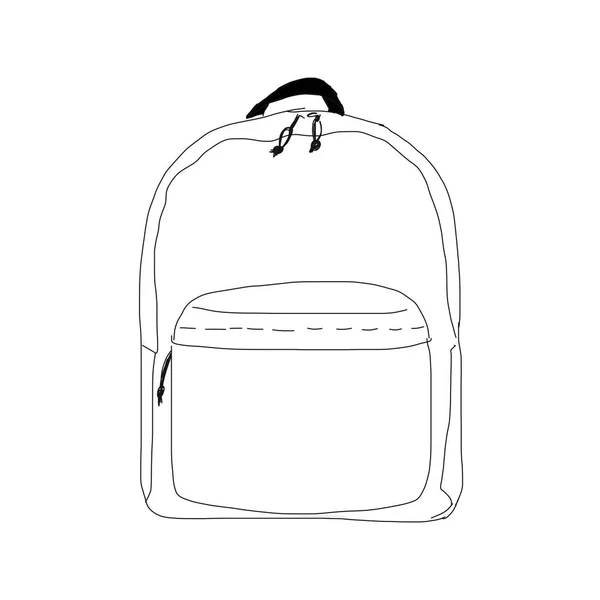 Backpack mockup, sketch for your design — Stock Vector