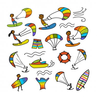 Kiteboarding, tasarımınız için kroki