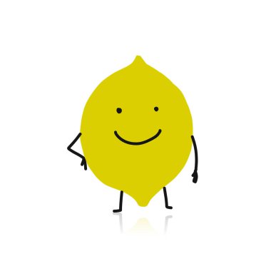 Tasarımınız için limon, sevimli karakter