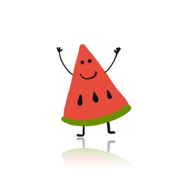 Karpuz, tasarımınız için sevimli karakter