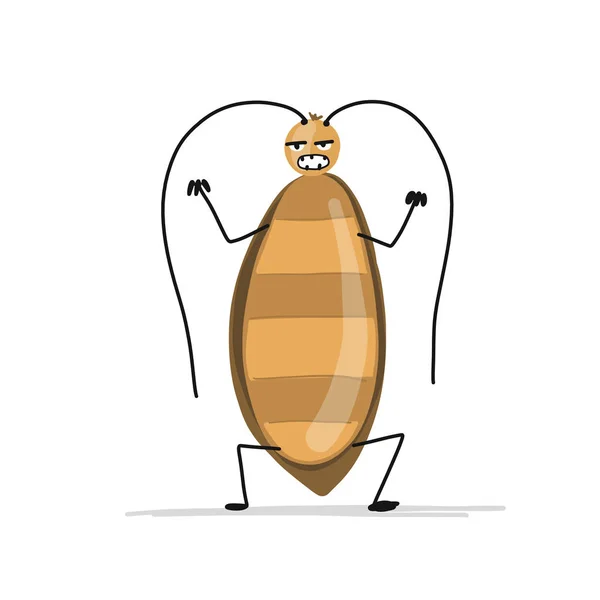 Grappige kakkerlak voor uw ontwerp — Stockvector