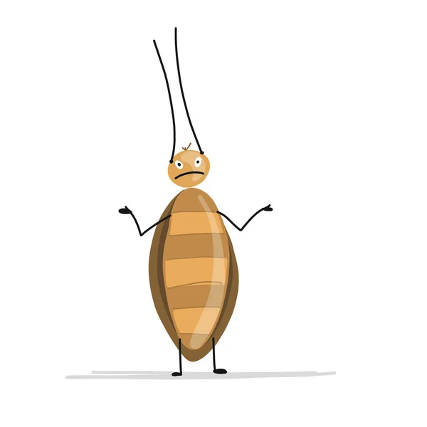 Αστεία κατσαρίδα για το σχέδιό σας — Διανυσματικό Αρχείο