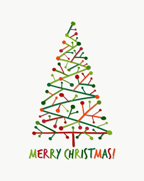 Vánoční strom, blahopřání pro návrh — Stockový vektor