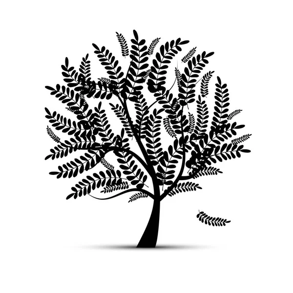 Tasarımınız için sanat ağaç — Stok Vektör