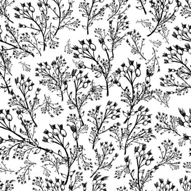 Çiçeksiz desen, tasarımın için çizim.