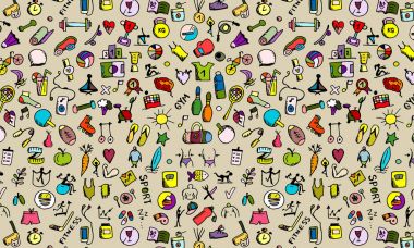 Fitness seamless modeli, tasarımınız için kroki