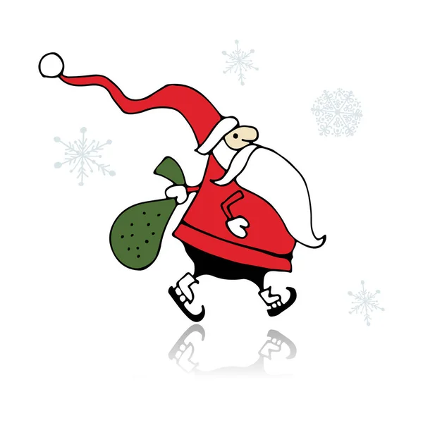 Santa Claus, boceto para tu diseño — Archivo Imágenes Vectoriales