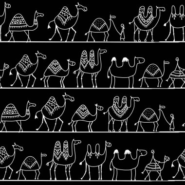 Deve karavan, tasarımınız için seamless modeli