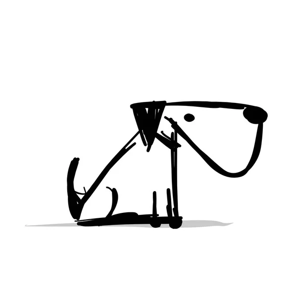 Забавна собака, логотип зоомагазину для вашого дизайну — стоковий вектор