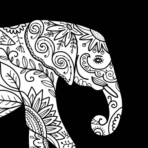 大象华丽，为你的设计草图 — 图库矢量图片